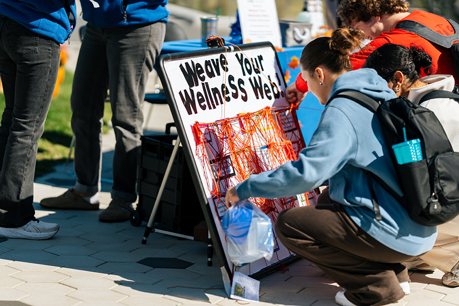 Students engage with Web of Wellness.