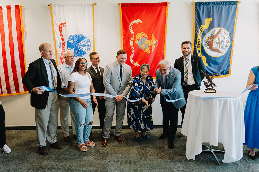 UMass Boston Cuts Ribbon on New Student Veteran Center
