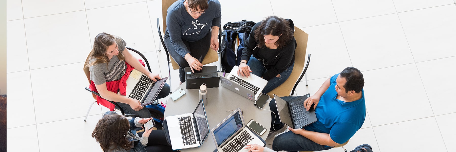 Geospatial Analysis & Modeling Minor students work on laptops.