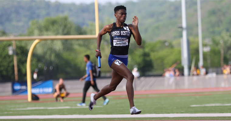 Wadeline Jonathas competing while at UMass Boston 